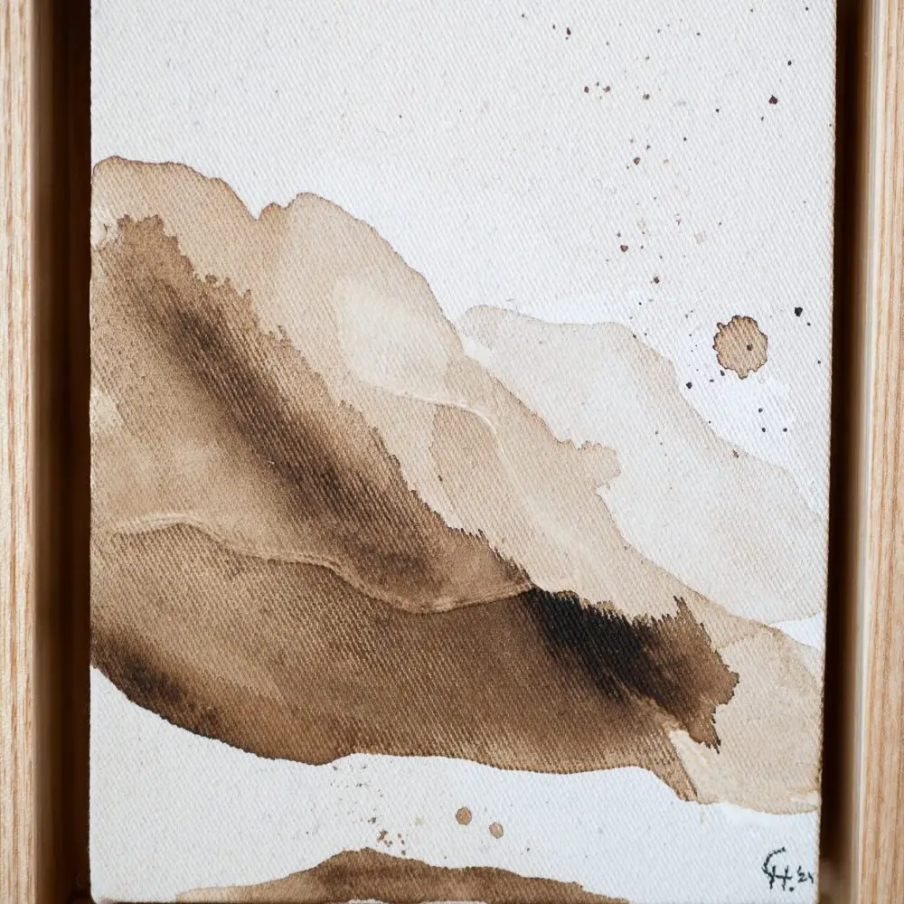 Kleine Leinwand im Schattenfugenrahmen