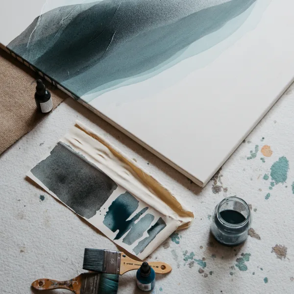 Acrylic inks auf Leinwand