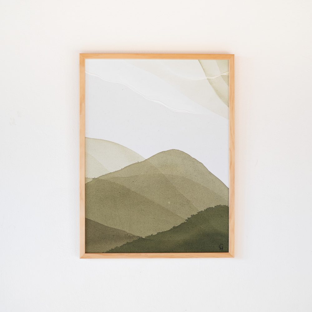 Wald Kunstwerk Pfalz Deutschland Künstlerin Christina Hohenwarter Abstraktes Gemälde Glasrahmen