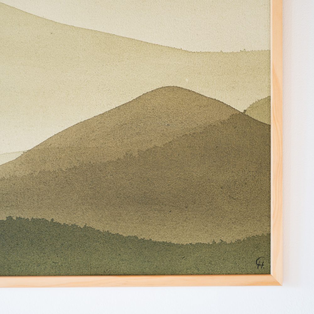 Wald Kunstwerk Pfalz Deutschland Künstlerin Christina Hohenwarter Abstraktes Gemälde Glasrahmen
