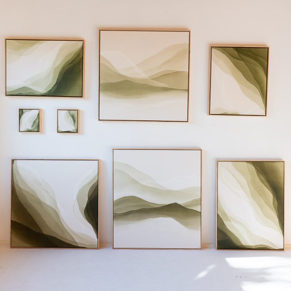 Künstlerin Christina Hohenwarter Landau Pfalz Deutschland Abstrakte Kunst Wald Berge Grün Originale Atelier
