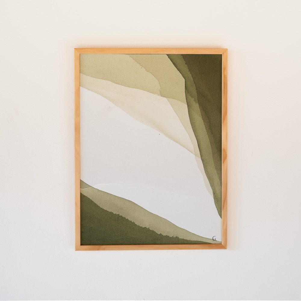 Wald Kunstwerk Pfalz Deutschland Künstlerin Christina Hohenwarter Abstraktes Gemälde Glasrahmen
