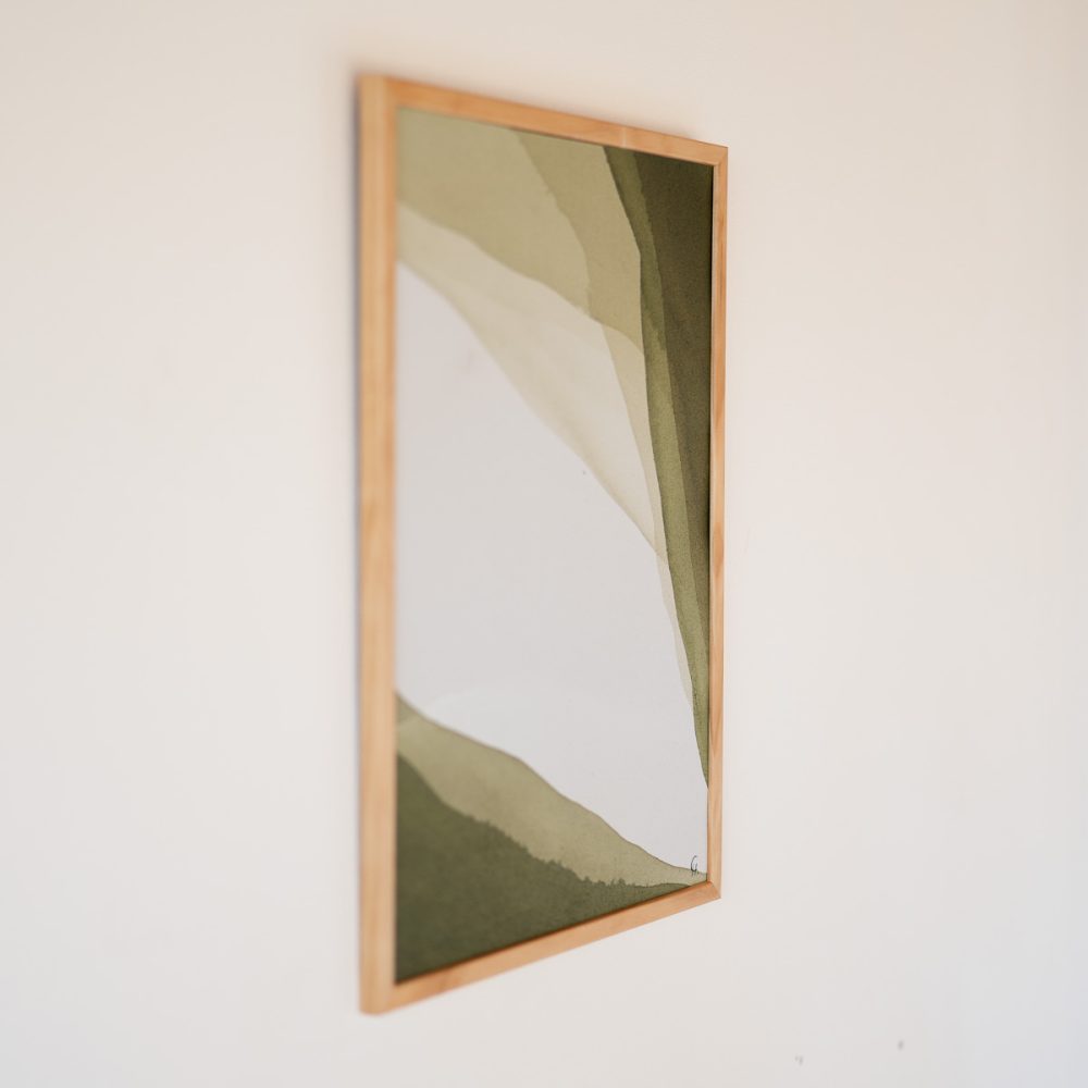 Wald Kunstwerk Pfalz Deutschland Künstlerin Christina Hohenwarter Abstraktes Gemälde Glasrahmen