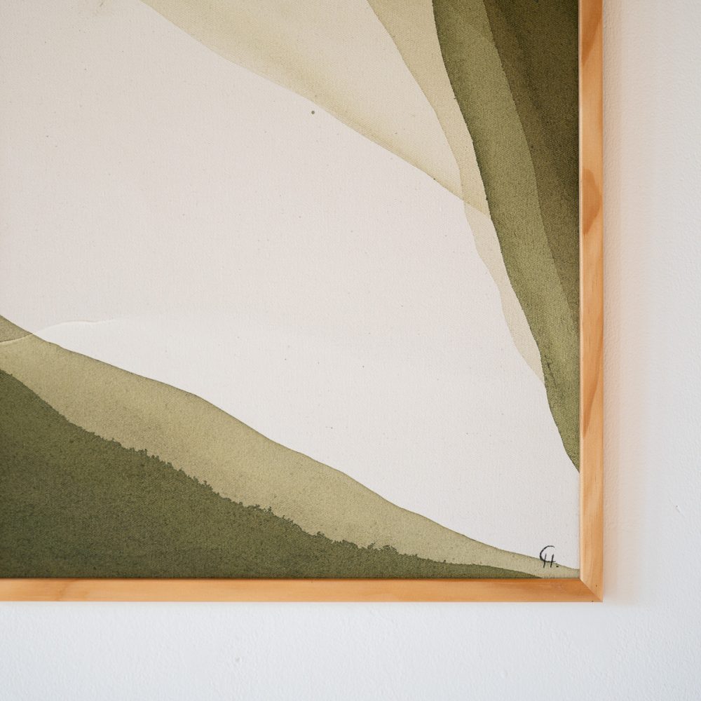 Wald Kunstwerk Pfalz Deutschland Künstlerin Christina Hohenwarter Abstraktes Gemälde Glasrahmen